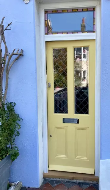 Hardwood front door and frame